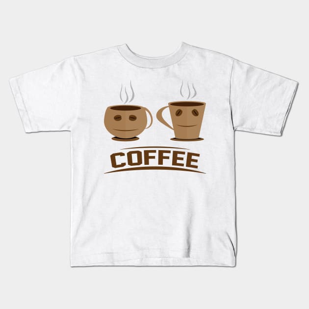 Coffee cup Kids T-Shirt by melcu